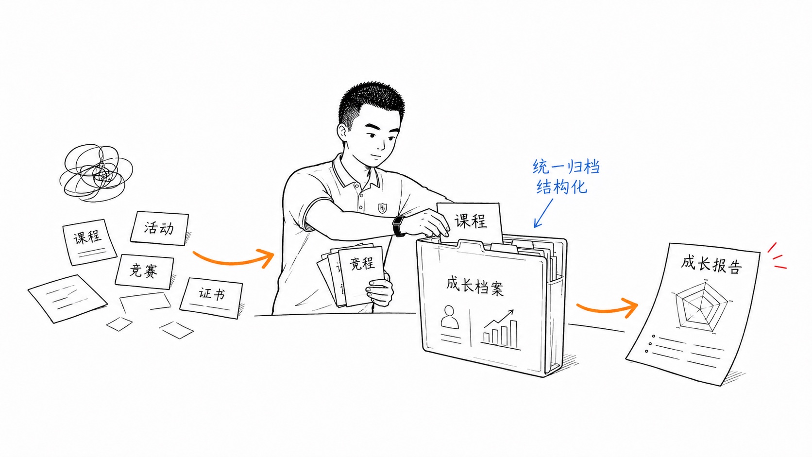 分散的成长数据汇成完整档案